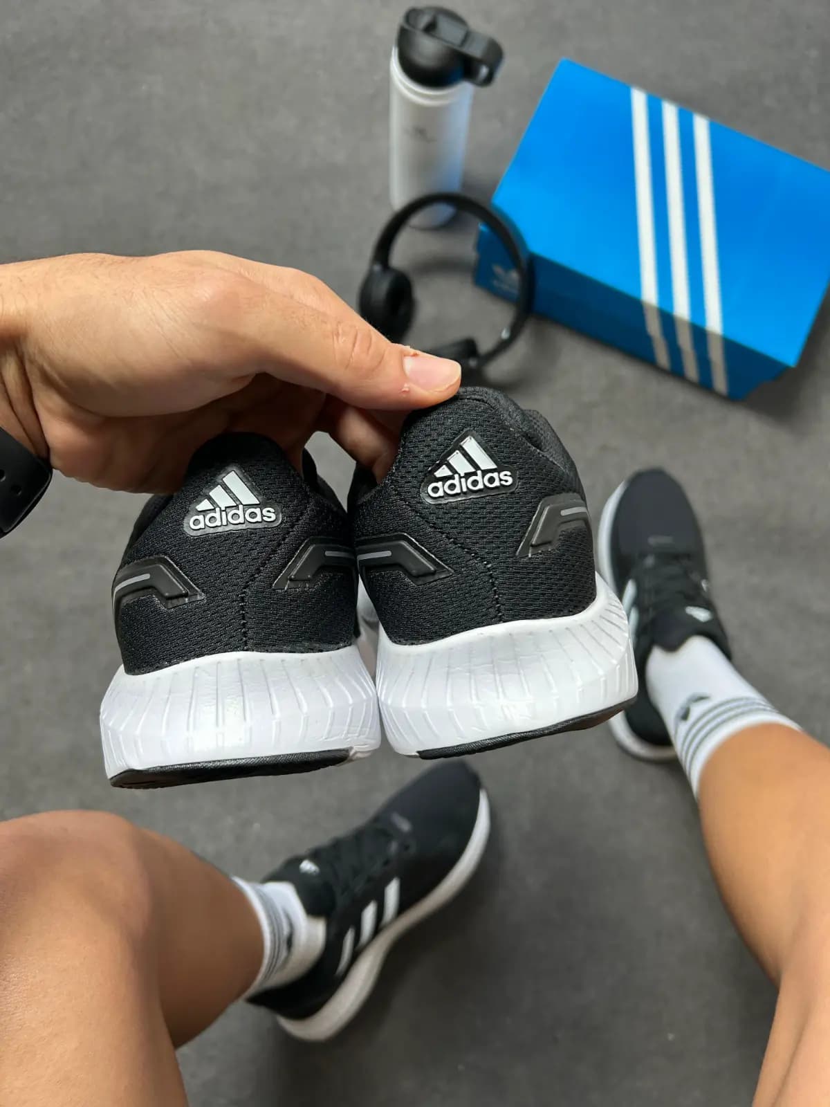 Adidas Falcon Run Preto Branco Luxo