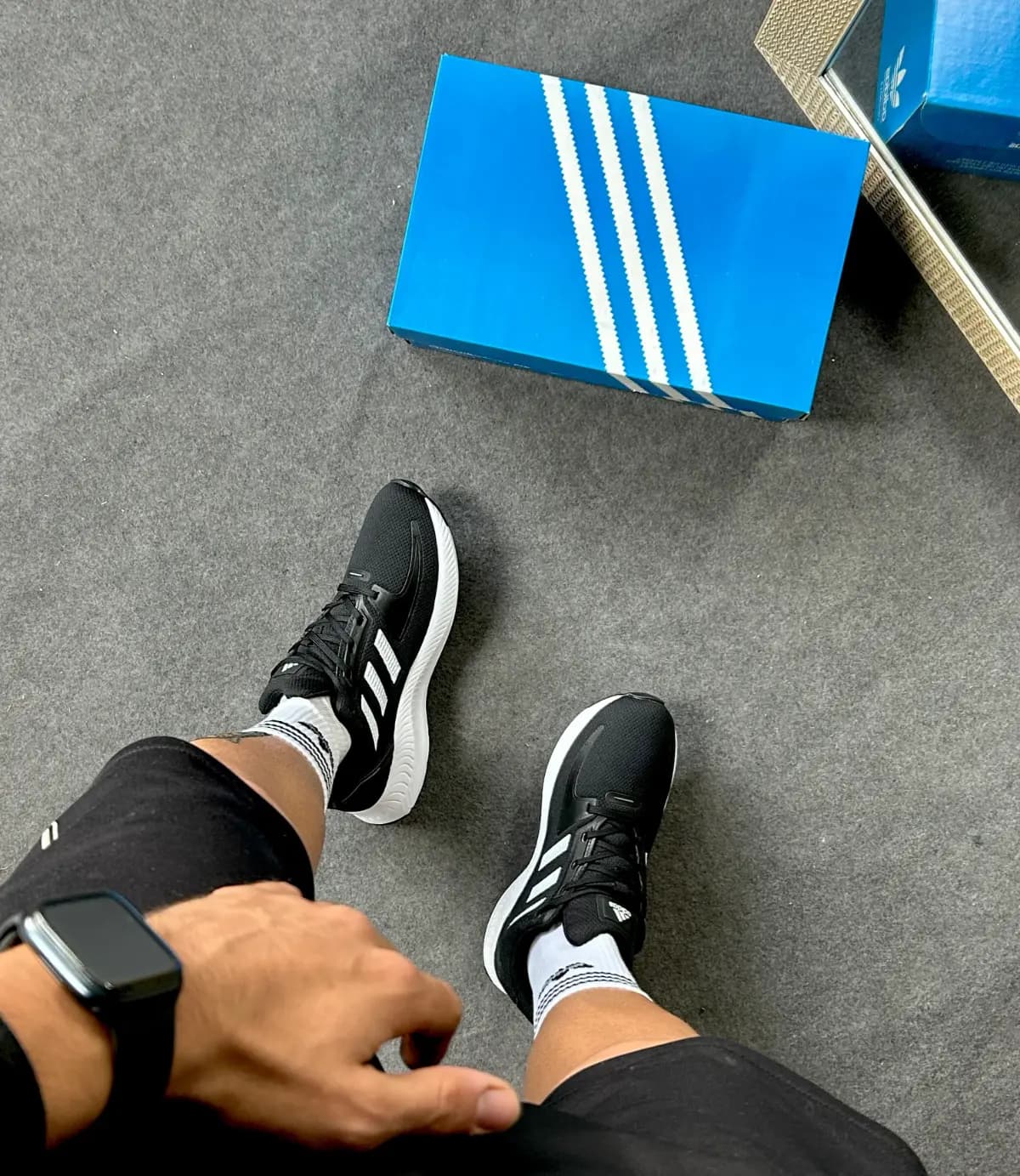 Adidas Falcon Run Preto Branco Luxo