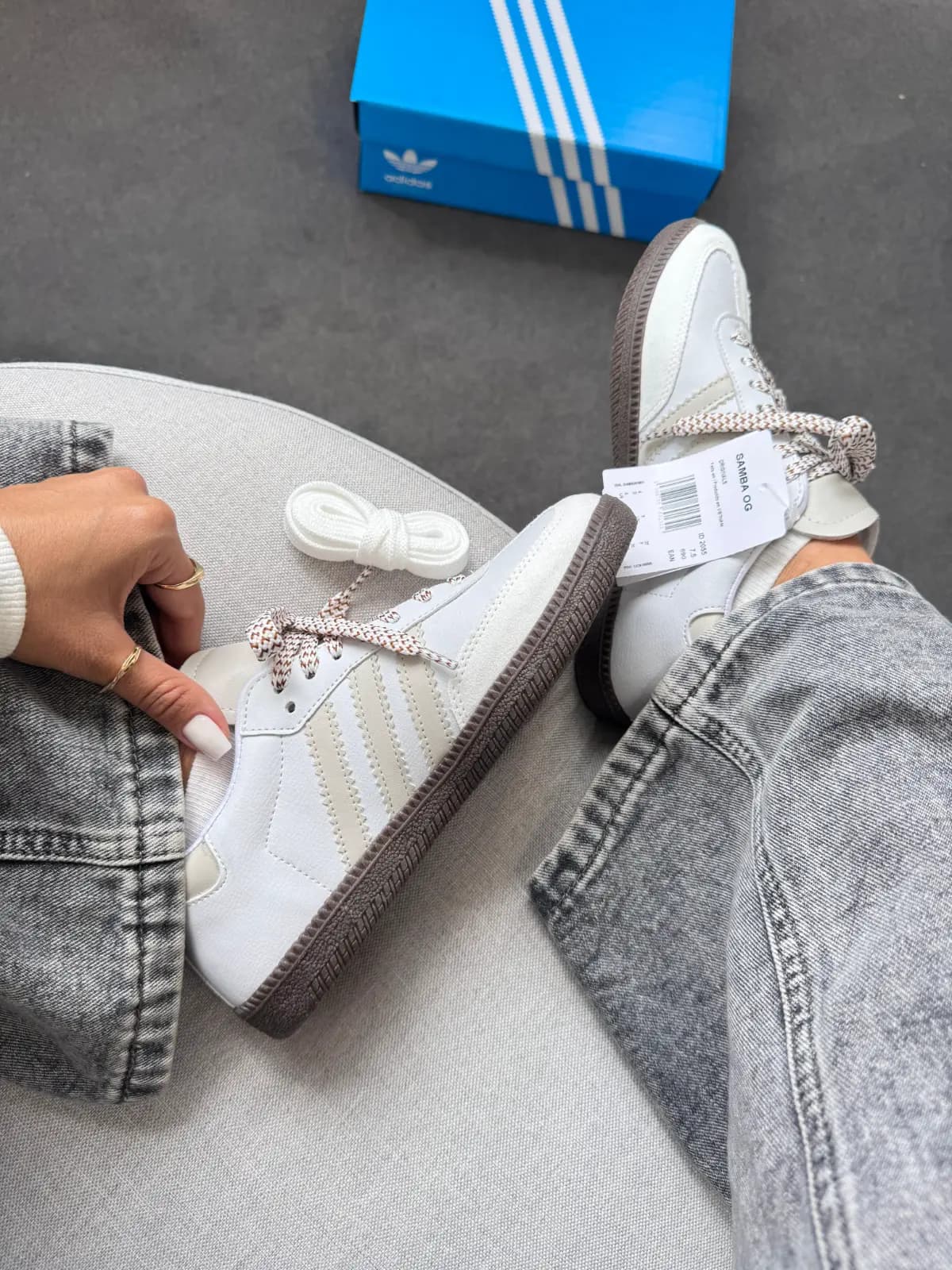 Adidas Samba OG Branco Gelo Off Luxo