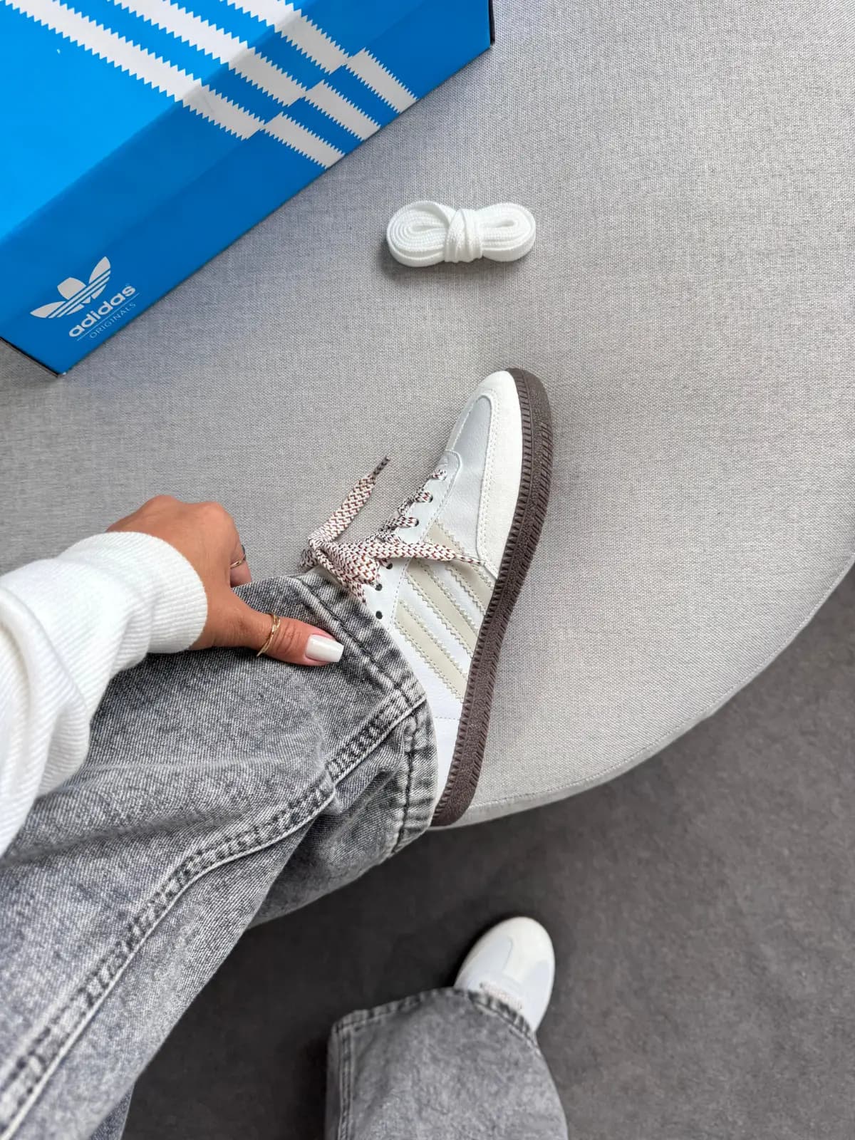 Adidas Samba OG Branco Gelo Off Luxo