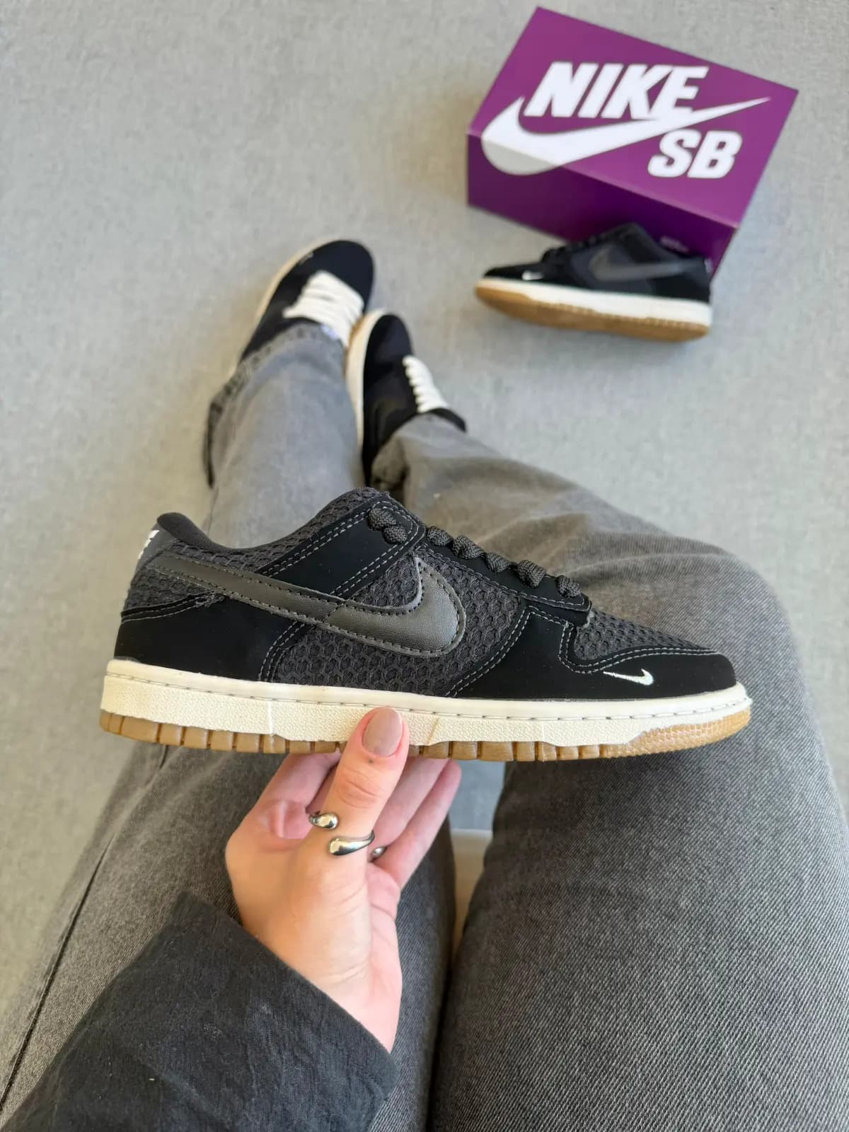 Nike Dunk SB Low Pro Tricot Preto Luxo