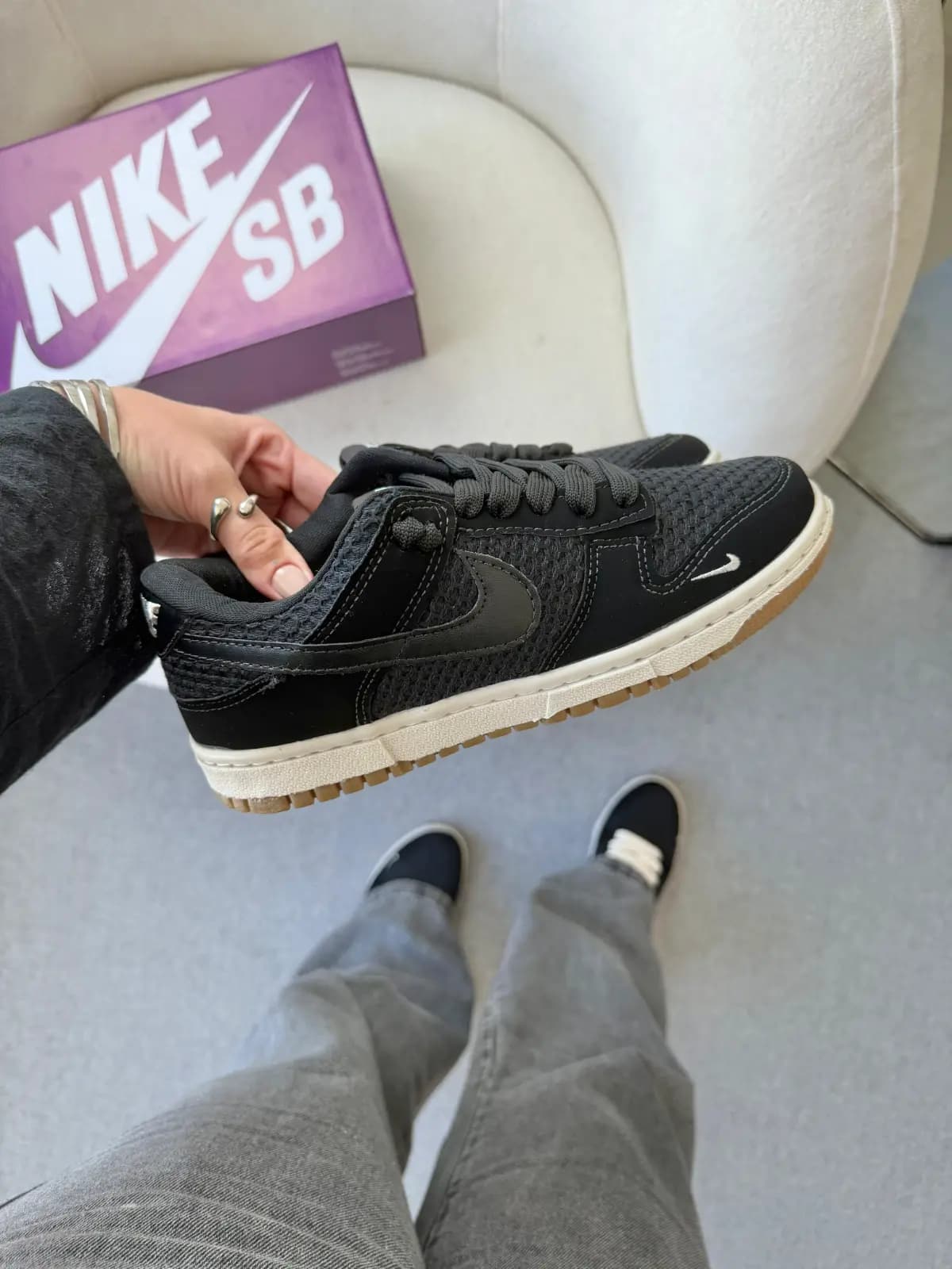 Nike Dunk SB Low Pro Tricot Preto Luxo
