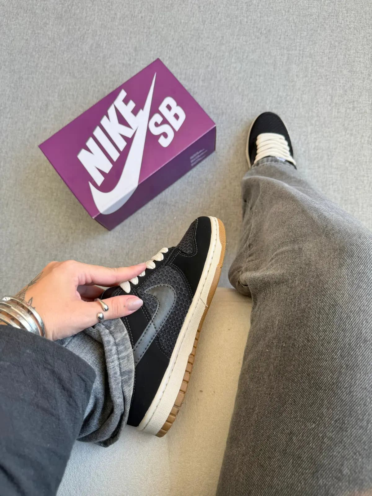 Nike Dunk SB Low Pro Tricot Preto Luxo