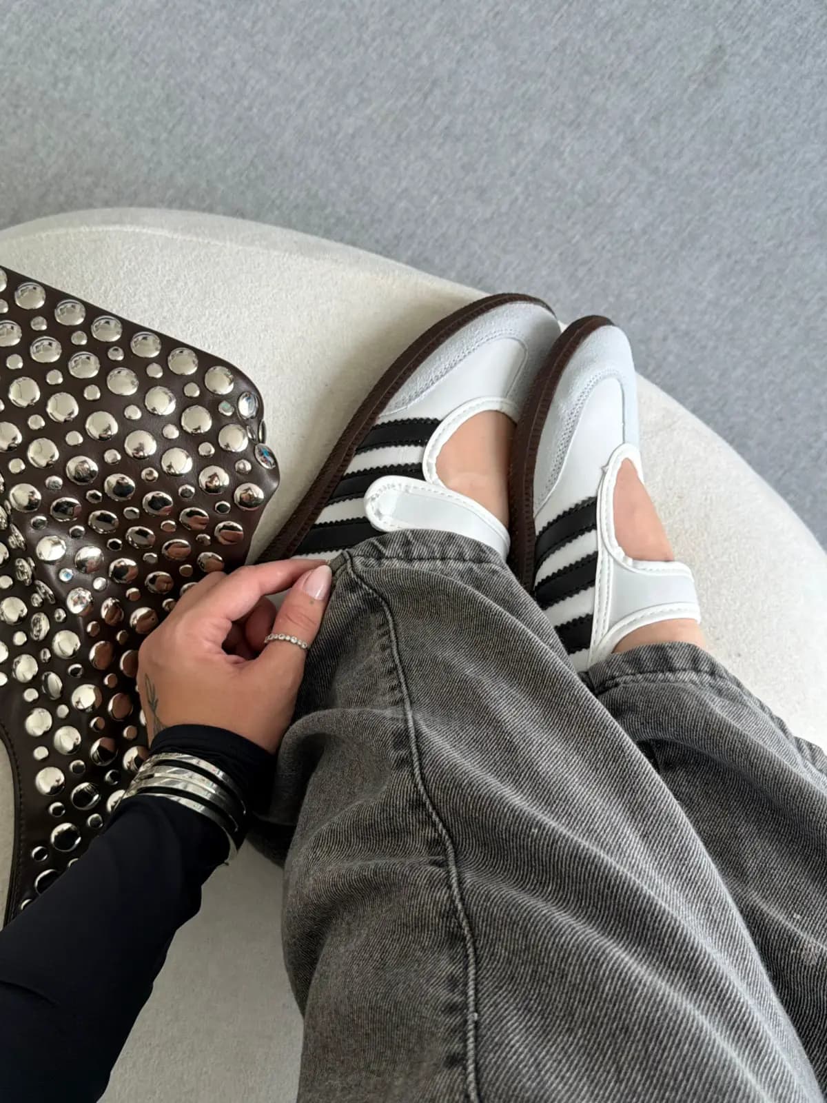 Adidas Samba Jane Flat Preto Branco Luxo