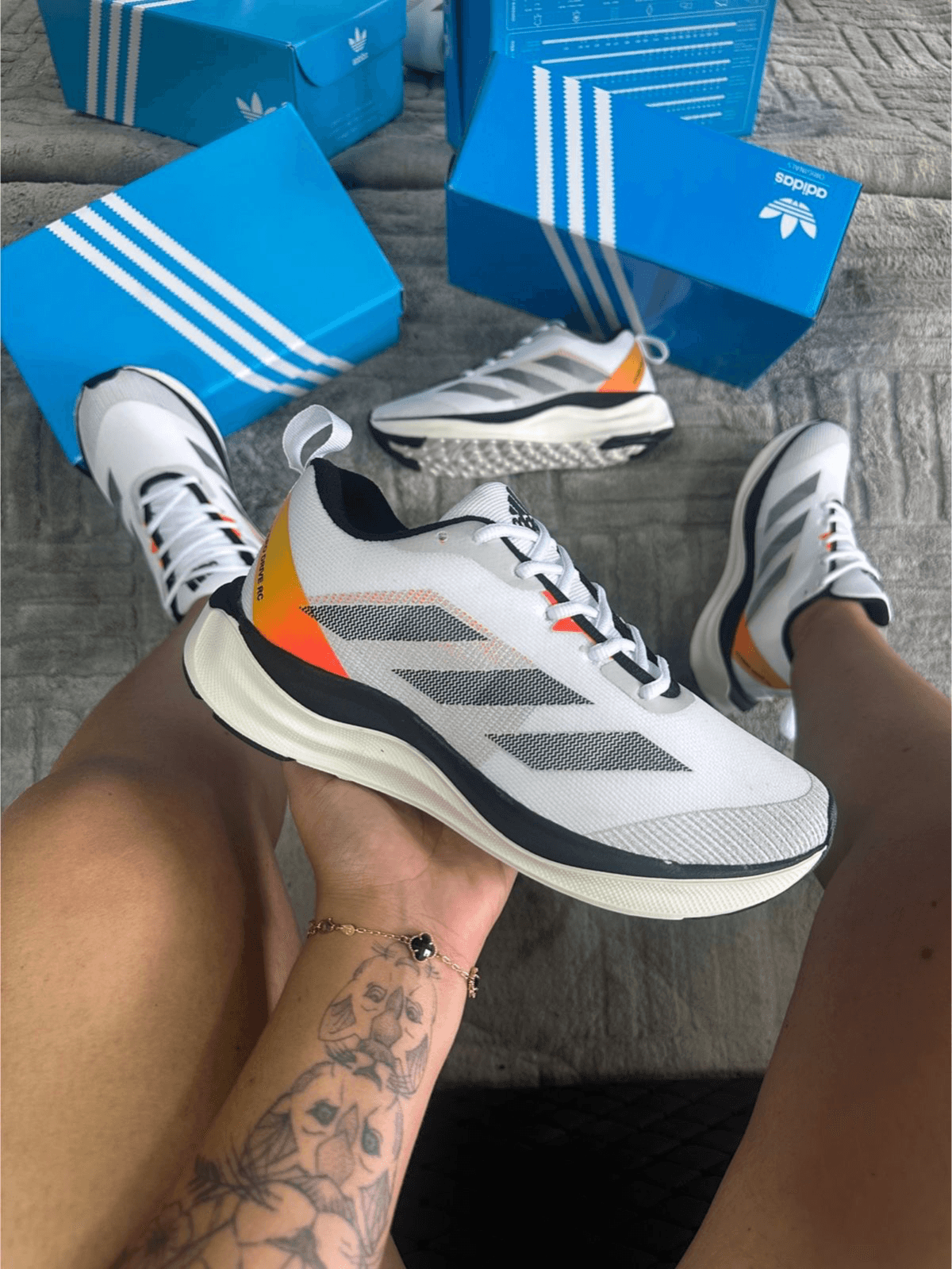 Adidas Adizero Branco Laranja Prime