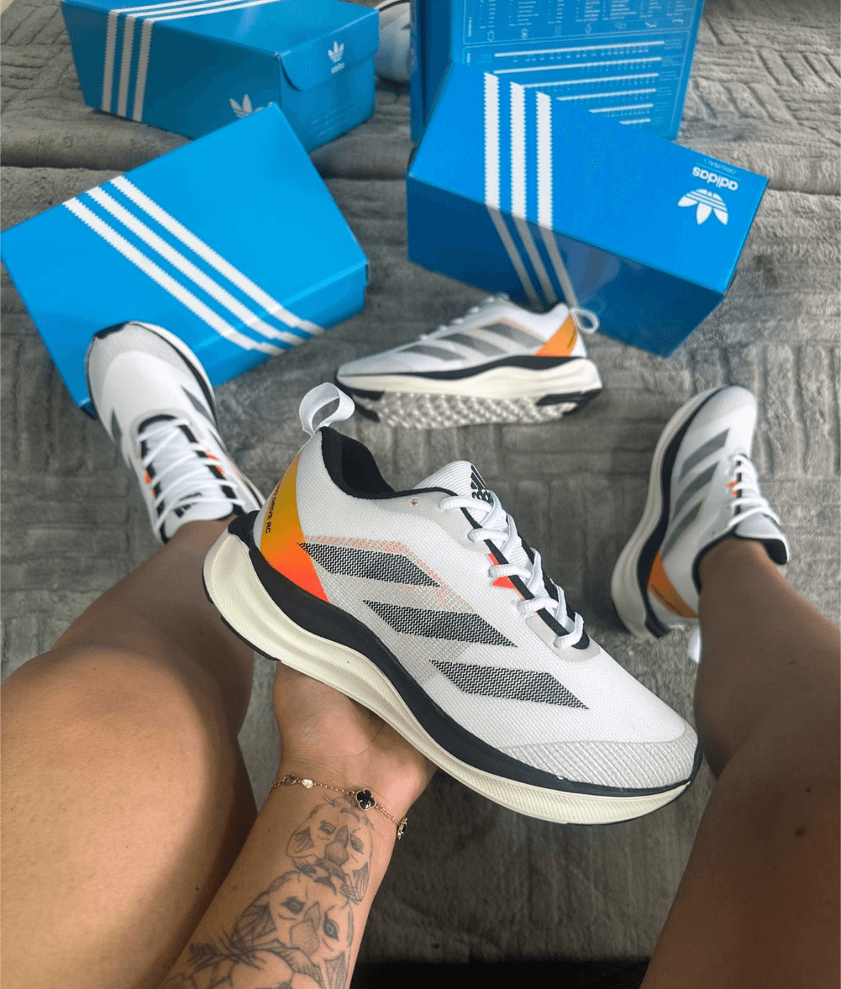 Adidas Adizero Branco Laranja Prime