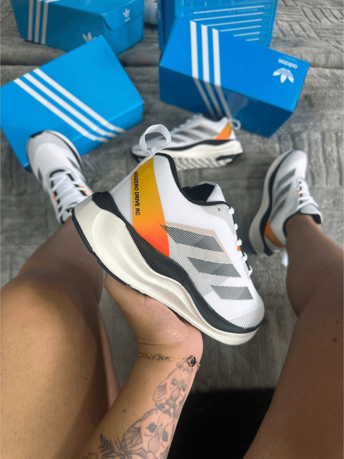 Adidas Adizero Branco Laranja Prime