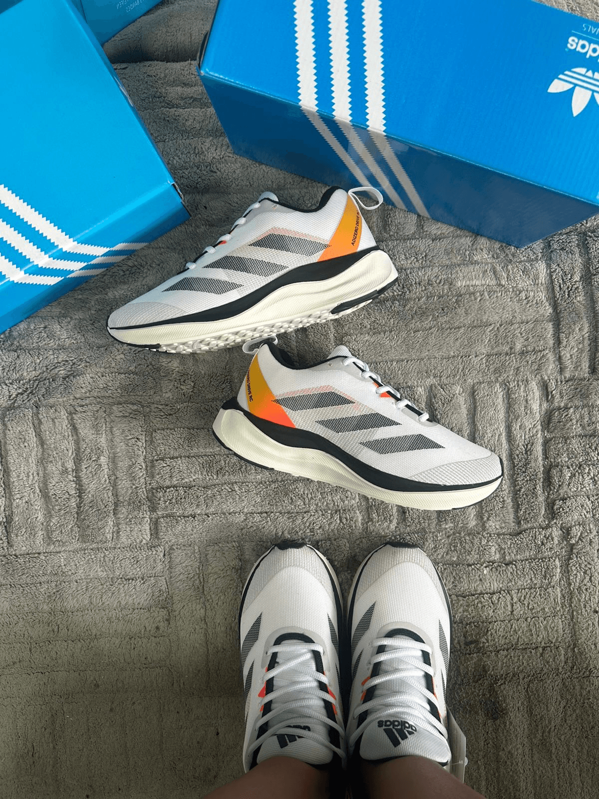 Adidas Adizero Branco Laranja Prime