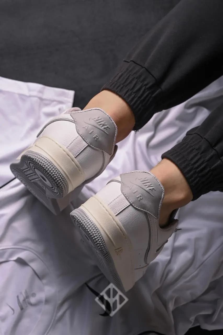 Nike Air Force Af1 Branco Cinza Luxo