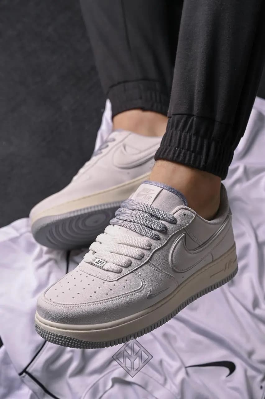 Nike Air Force Af1 Branco Cinza Luxo