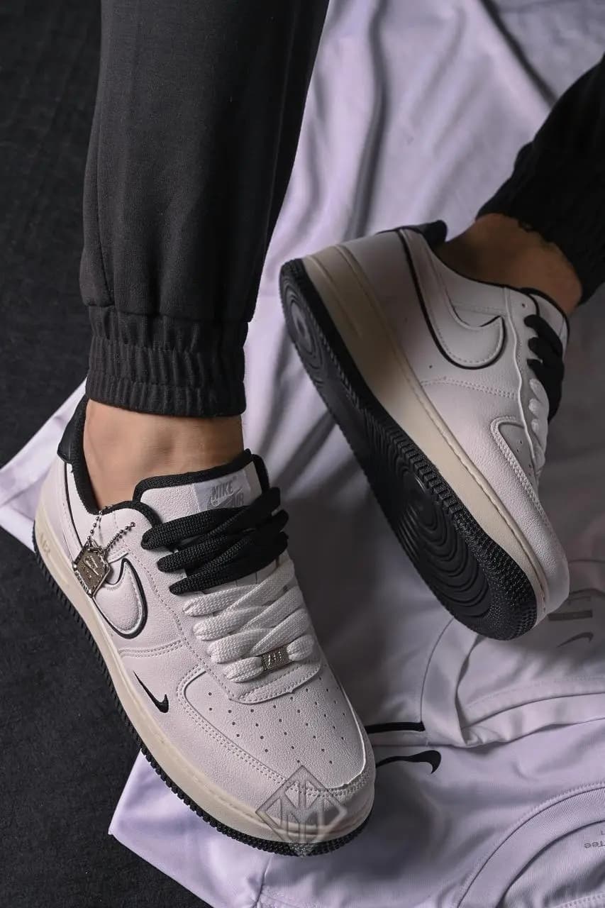 Nike Air Force Af1 Branco Preto Luxo