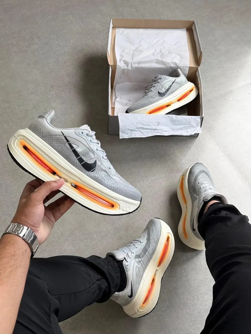 Nike Vomero Grafite Laranja Premium Vietnã