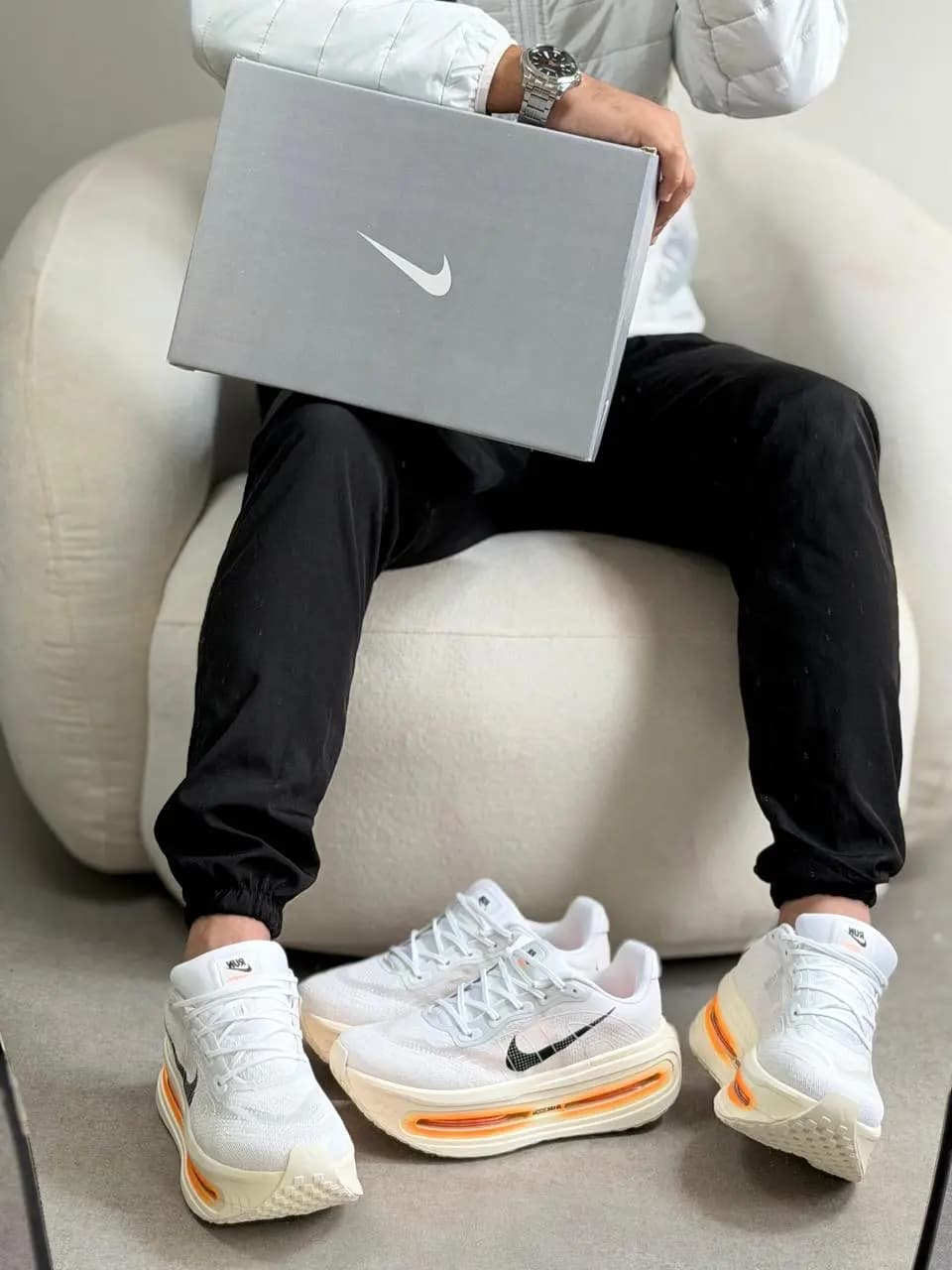Nike Vomero Branco Laranja Premium Vietnã