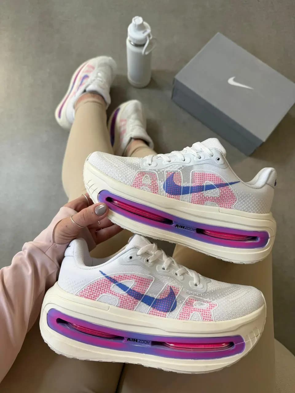 Nike Vomero Branco Lílas Rosa Premium Vietnã