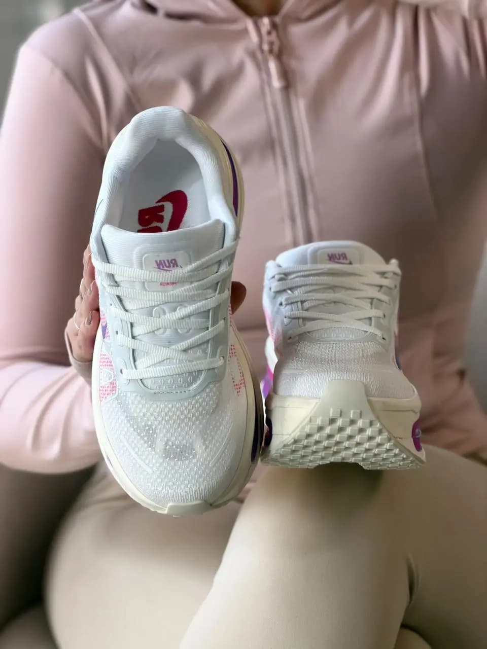 Nike Vomero Branco Lílas Rosa Premium Vietnã