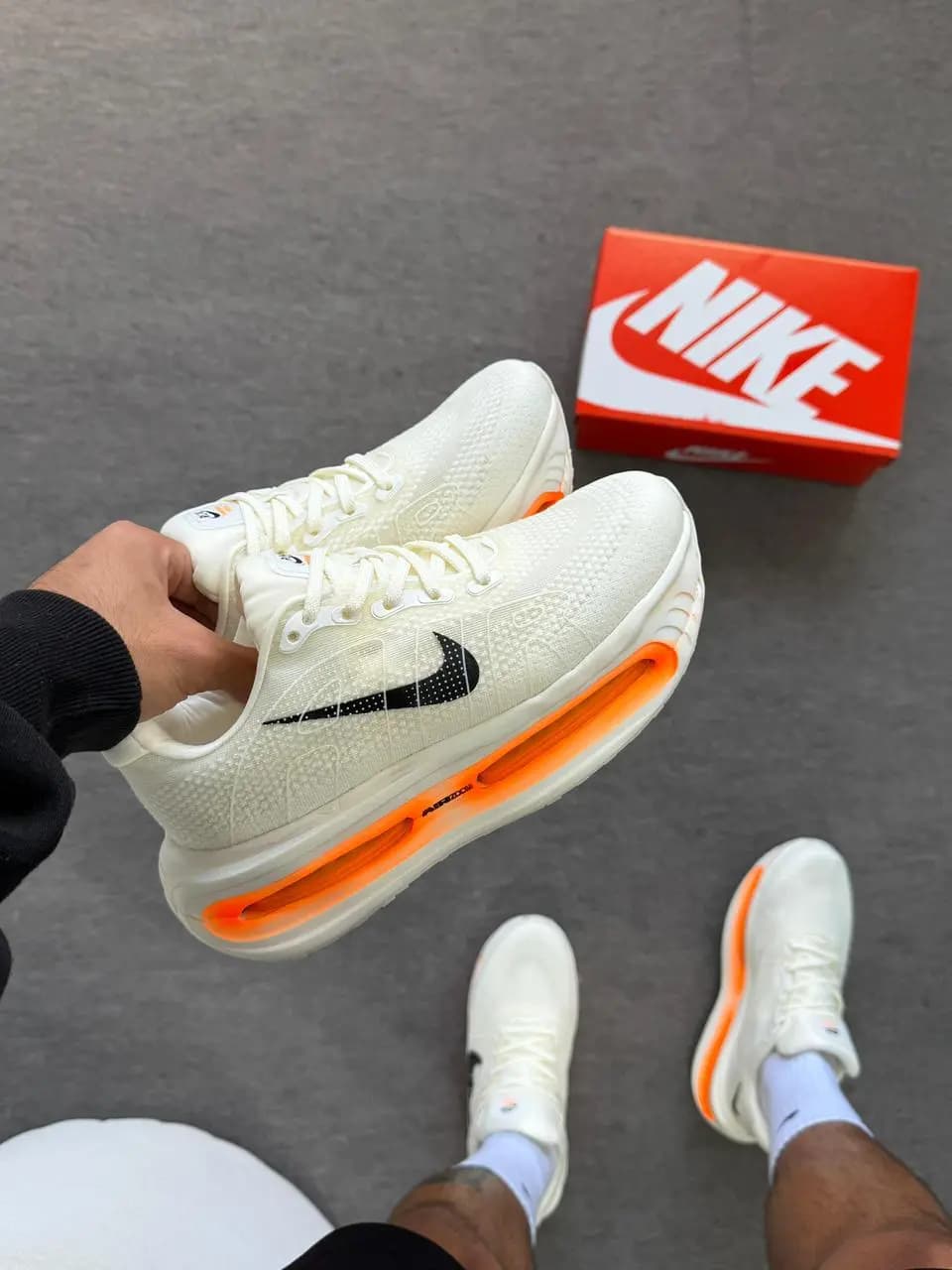 Nike Vomero Bege Laranja Premium Vietnã