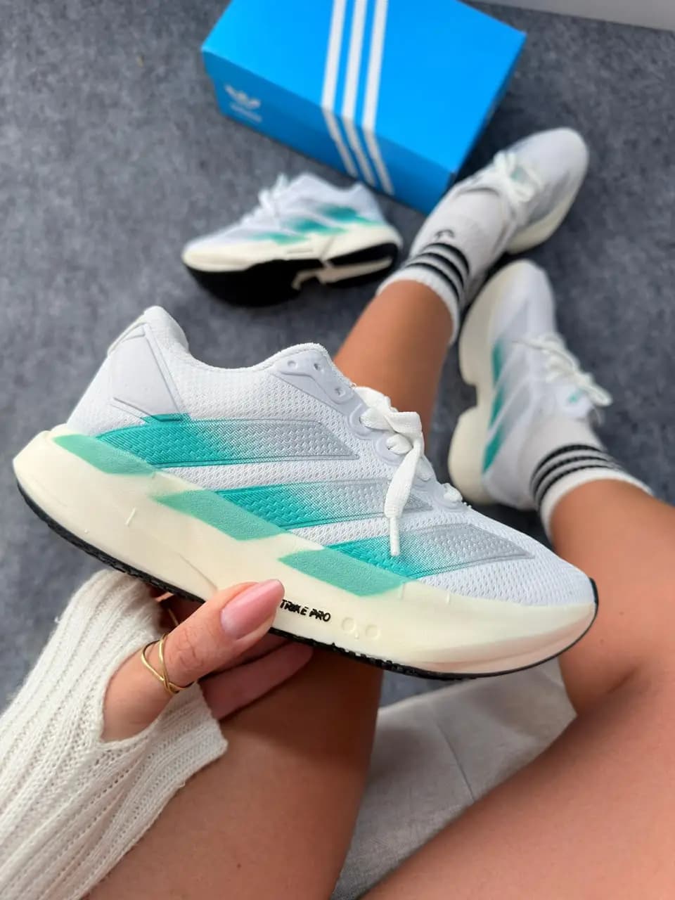 Adidas Adizero Adios Pro 04 Prata Verde Agua Prime
