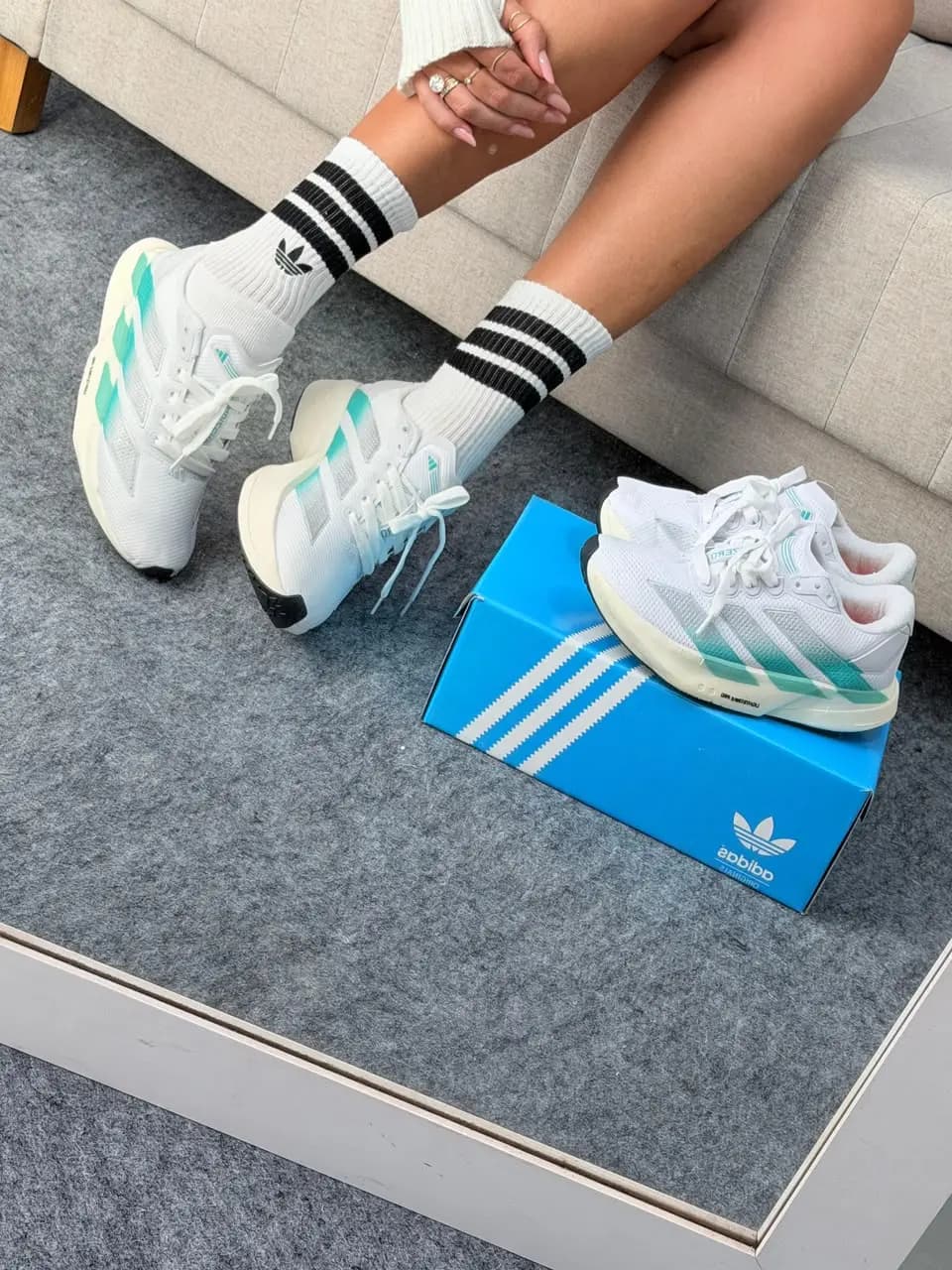 Adidas Adizero Adios Pro 04 Prata Verde Agua Prime