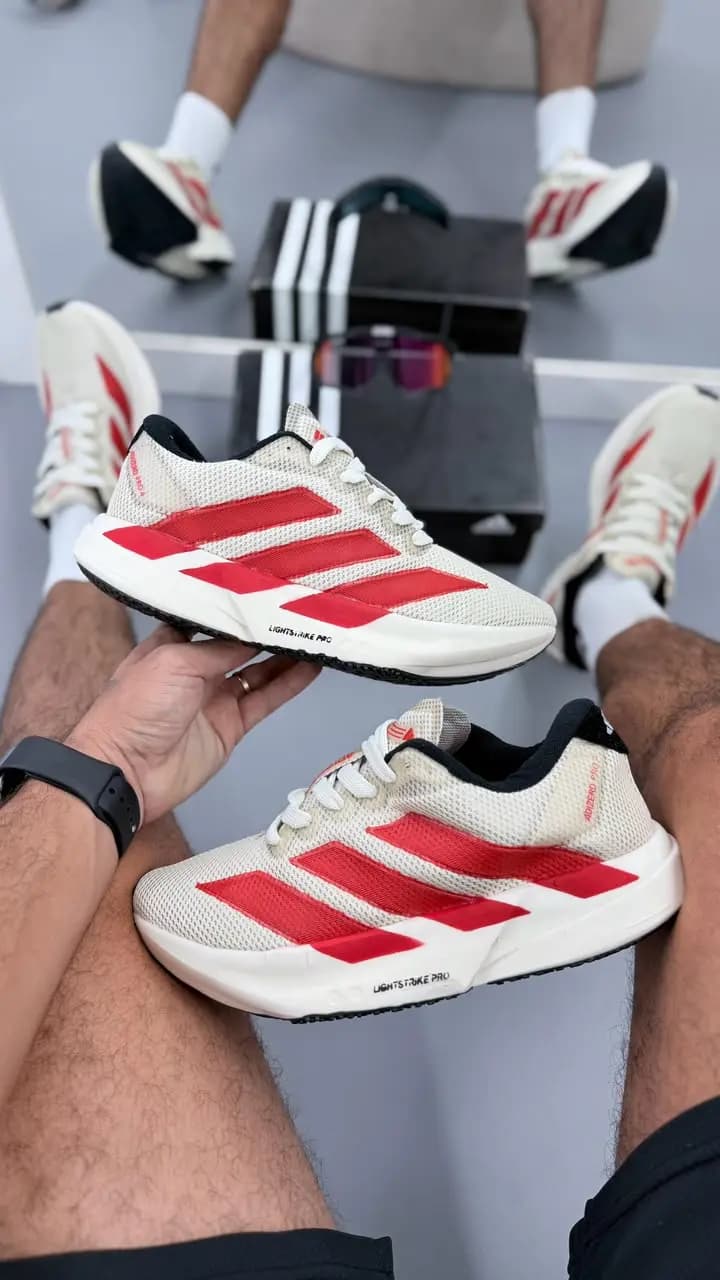 Adidas Adizero Adios Pro 04 Bege Vermelho Prime