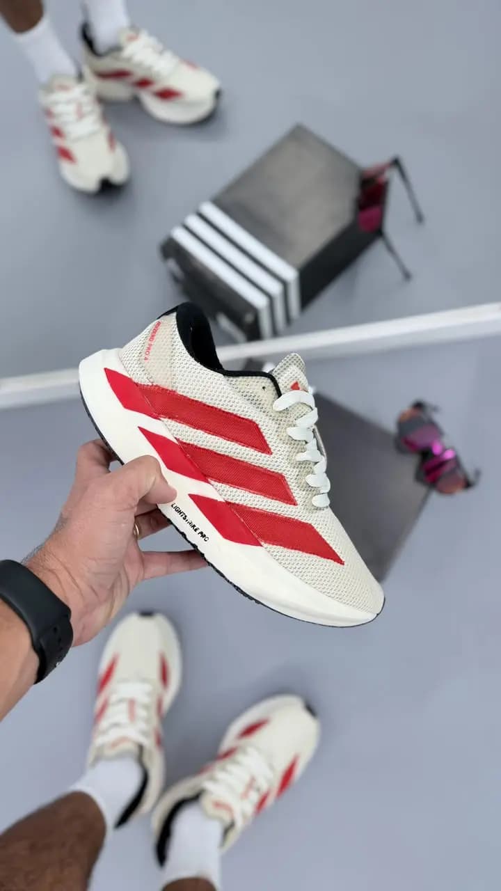 Adidas Adizero Adios Pro 04 Bege Vermelho Prime