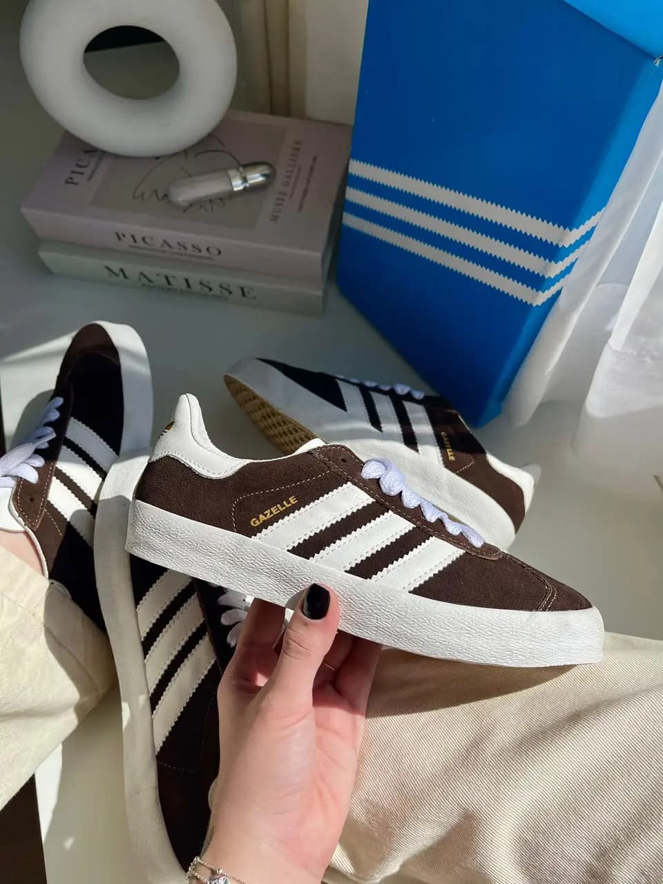 Adidas Gazelle Marrom Couro Premium Nacional