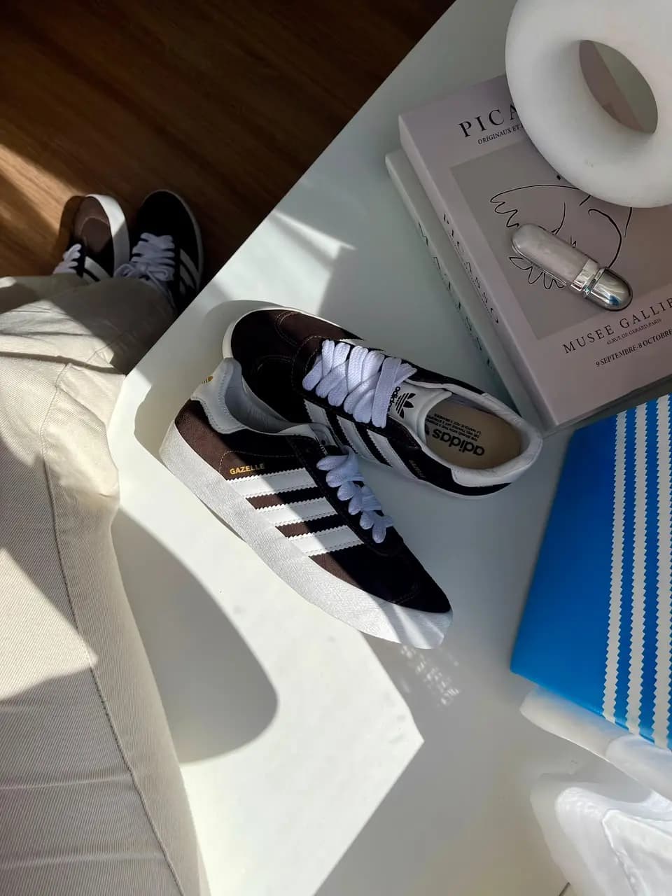 Adidas Gazelle Marrom Couro Premium Nacional