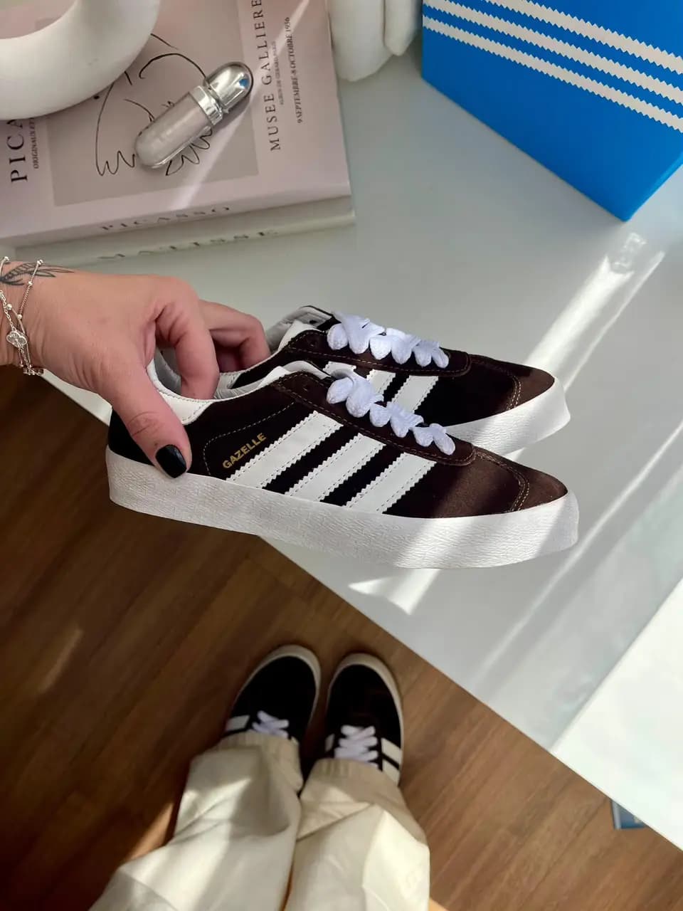 Adidas Gazelle Marrom Couro Premium Nacional