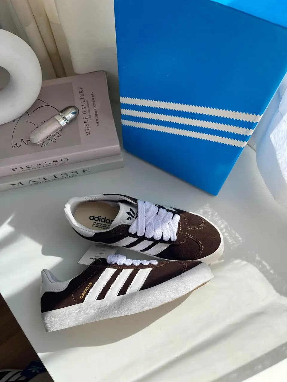 Adidas Gazelle Marrom Couro Premium Nacional