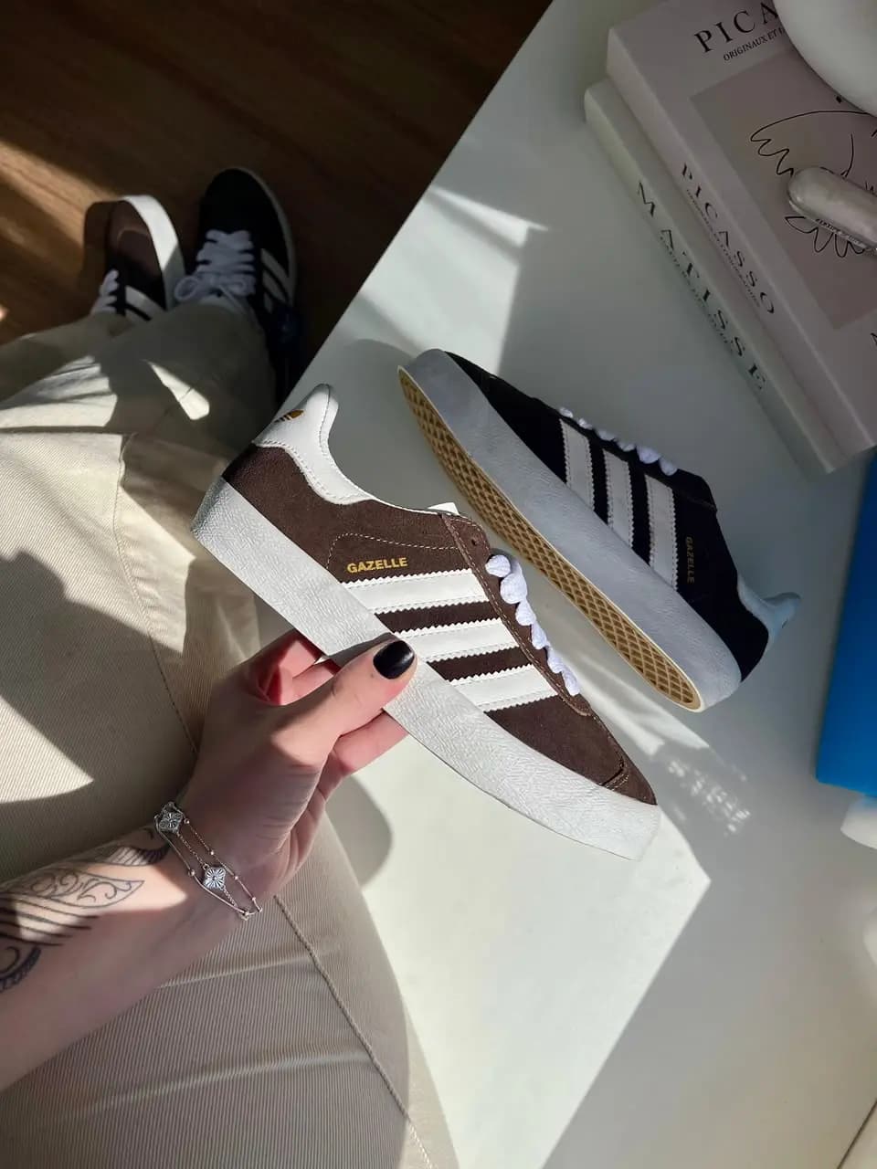 Adidas Gazelle Marrom Couro Premium Nacional