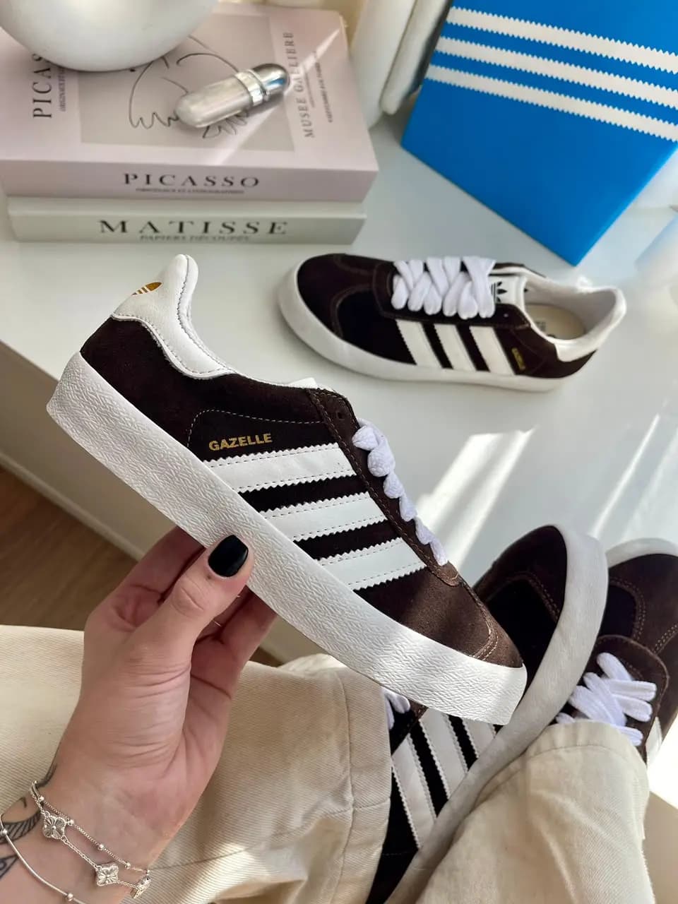 Adidas Gazelle Marrom Couro Premium Nacional