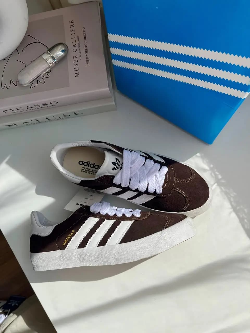 Adidas Gazelle Marrom Couro Premium Nacional