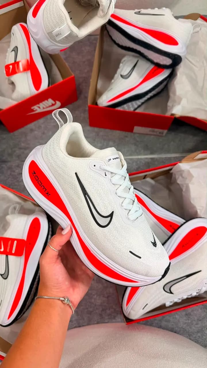 Nike Vomero Branco Laranja Luxo