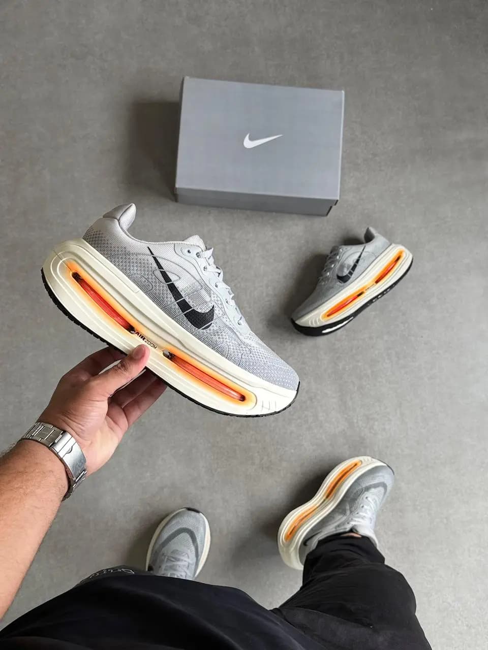 Nike Vomero Grafite Laranja Premium Vietnã