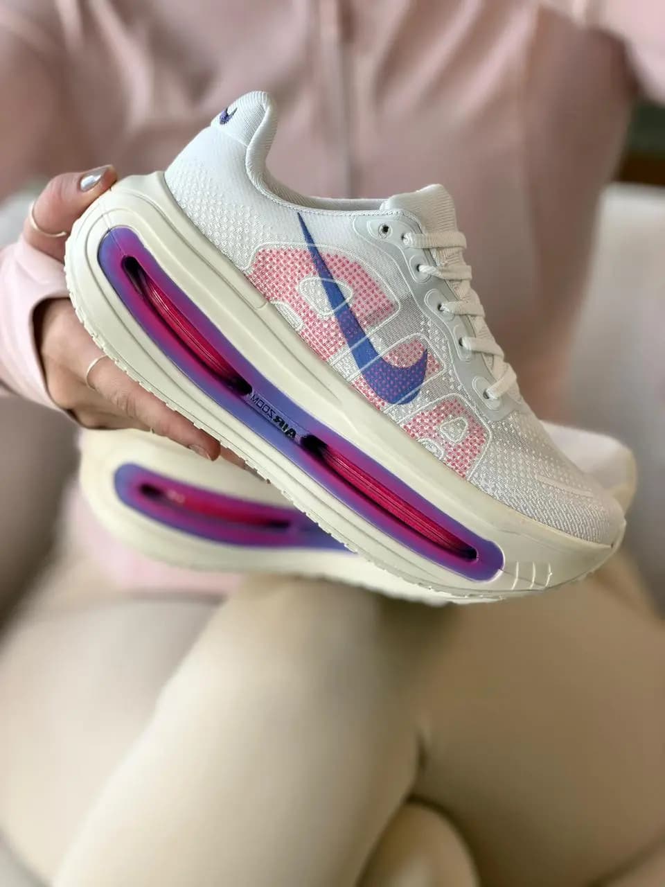 Nike Vomero Branco Lílas Rosa Premium Vietnã